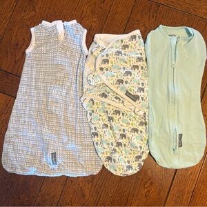 SwaddleMe by Ingenuity 3pk Comfort Pack Baby Swaddle Set, Newborn & 0-3 Months